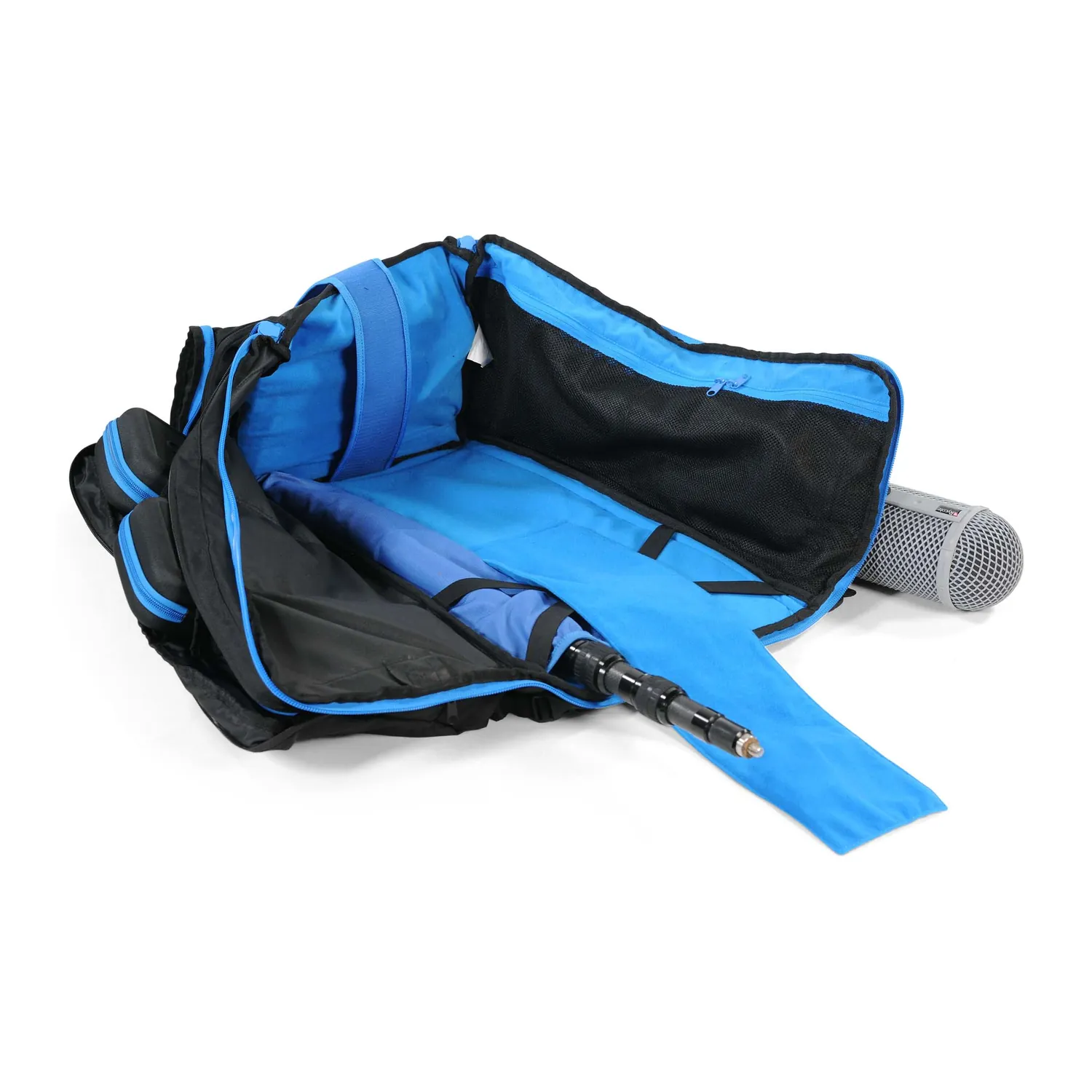 ORCA OR-165 Audio Duffel Bag with Backpack Straps: opened and empty.