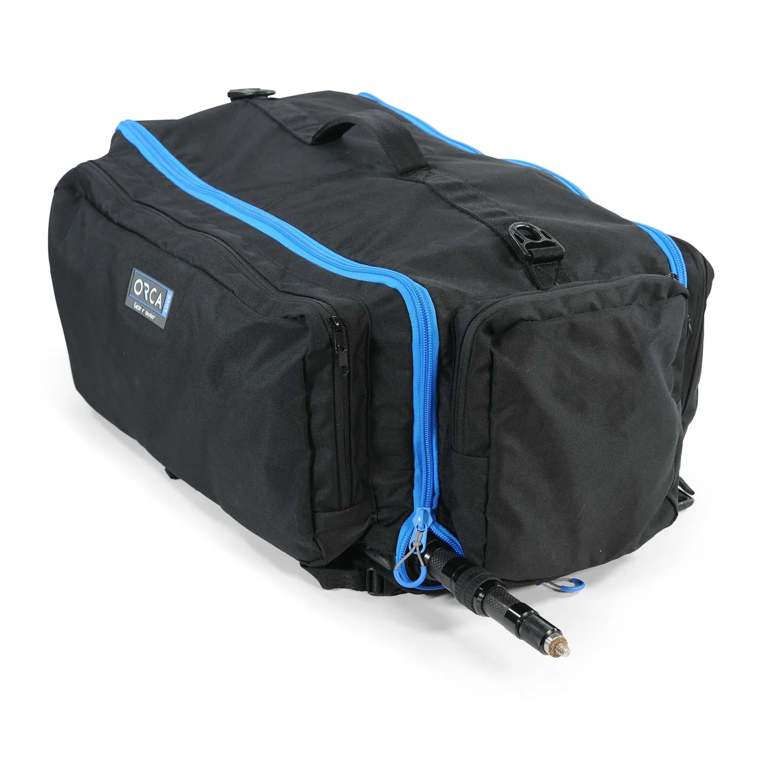 ORCA OR-165 Audio Duffel Bag with Backpack Straps: the duffel closed.