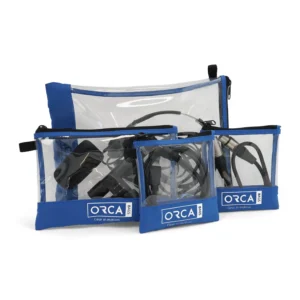 ORCA OR-180 Transparent Accessory Pouches (Set of 4): the four pouches.