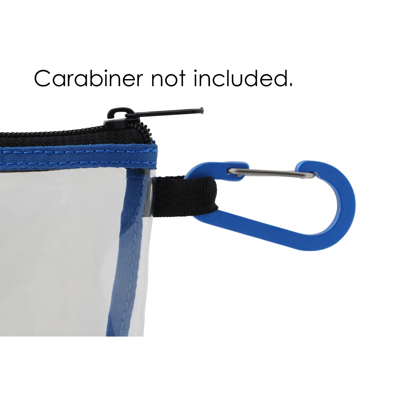 ORCA OR-180 Transparent Accessory Pouches (Set of 4): the carabiner loop.