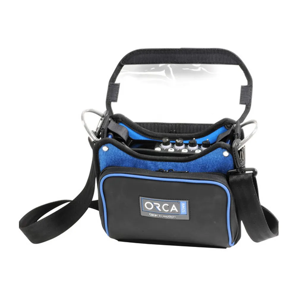 ORCA OR-270 Low Profile Audio Mixer Bag for MixPre-3 and MixPre-6: the top cover raised.