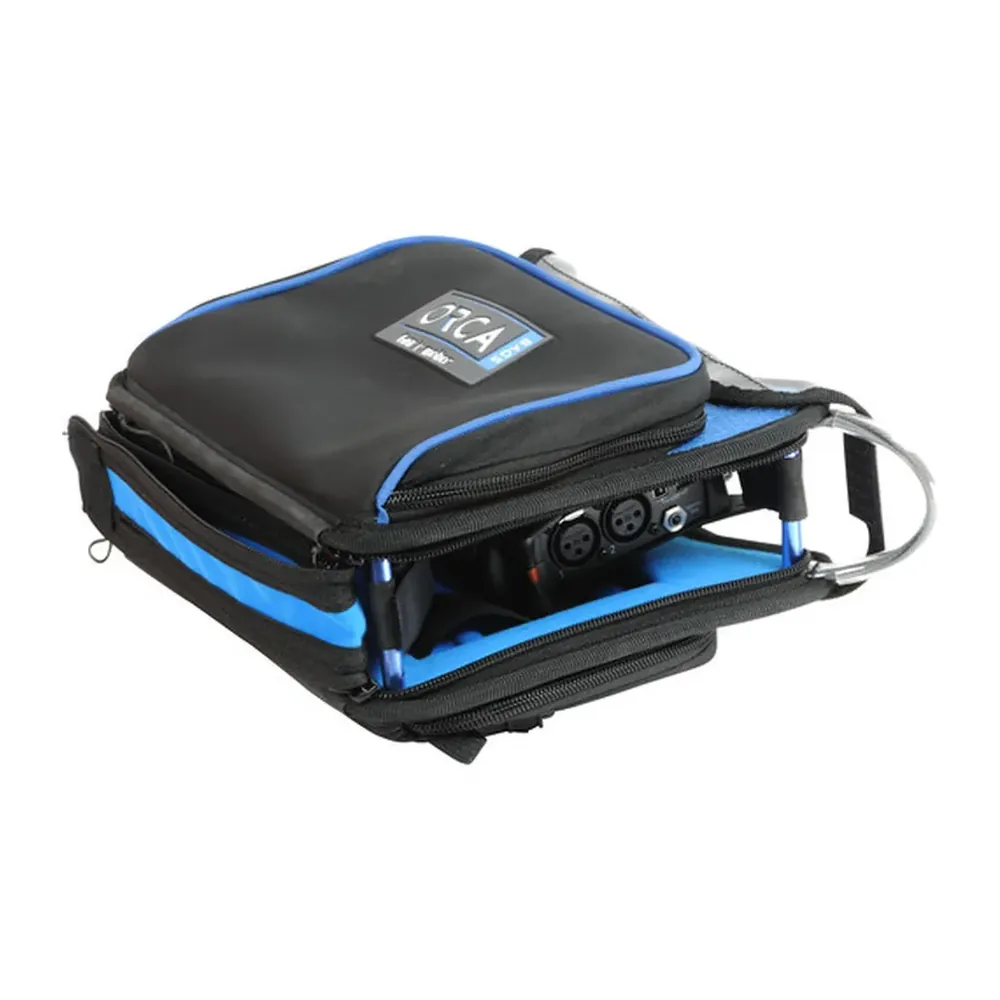 ORCA OR-270 Low Profile Audio Mixer Bag for MixPre-3 and MixPre-6: the full zipper side access opened.