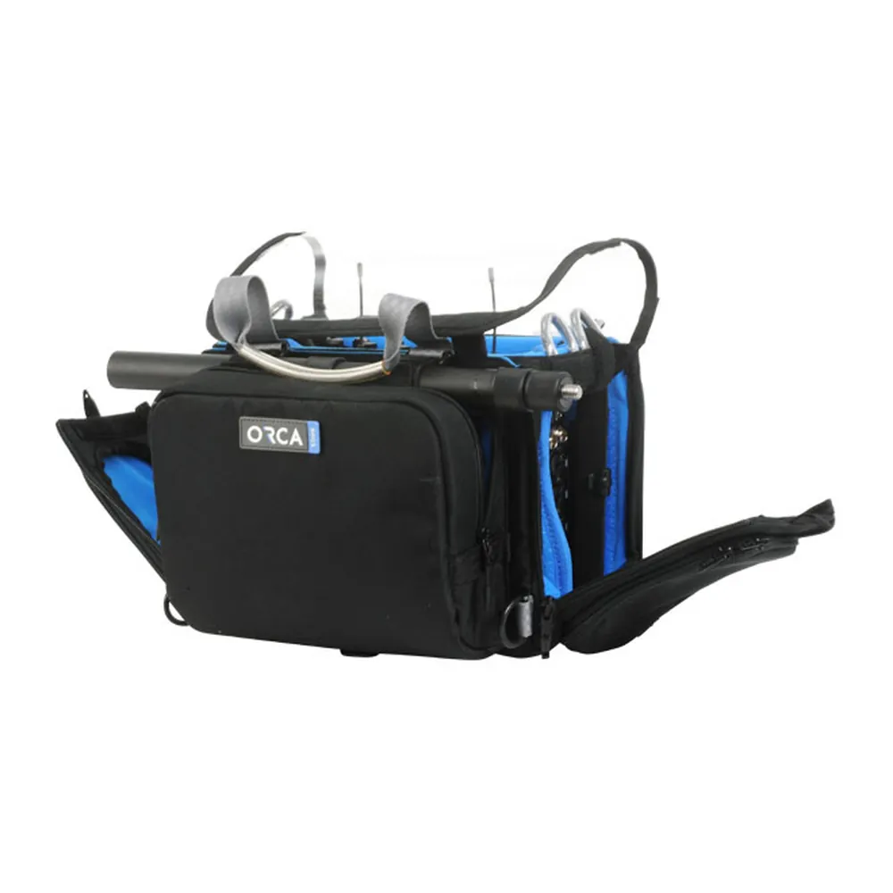 ORCA OR-280 Small Audio Mixer Bag for MixPre: the bag with its side flap open.