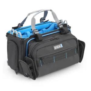 ORCA OR-32 Audio Mixer Bag for Zaxcom Nomad and Sound Devices 664: the bag closed, from the front corner.