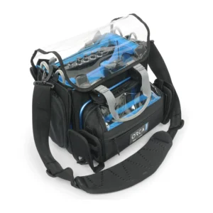 ORCA OR-330 Audio Mixer Bag for Zaxcom Nova and Sound Devices 888: the bag with its clear top cover and shoulder strap.