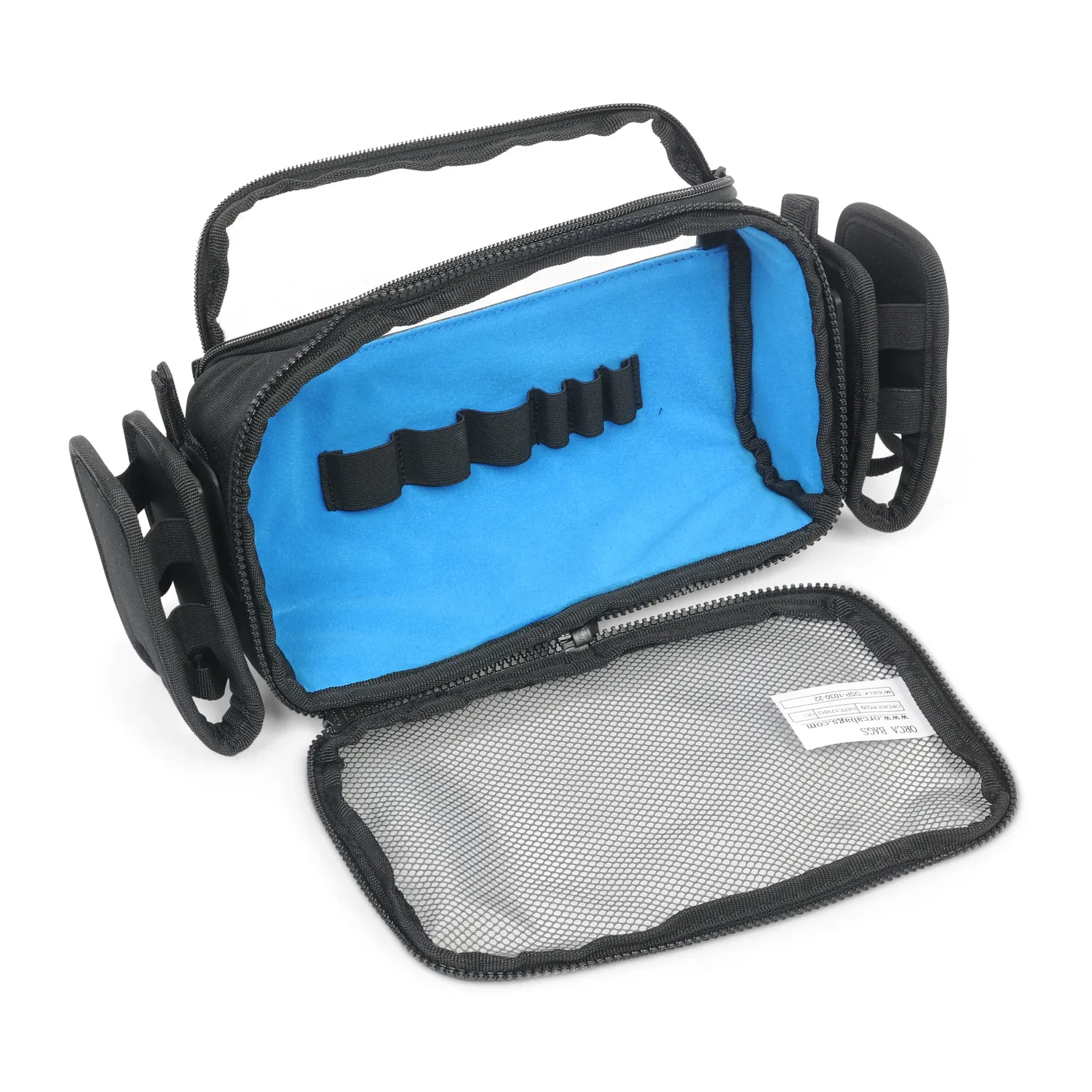 ORCA OR-330 Audio Mixer Bag for Zaxcom Nova and Sound Devices 888: the front pocket opened.