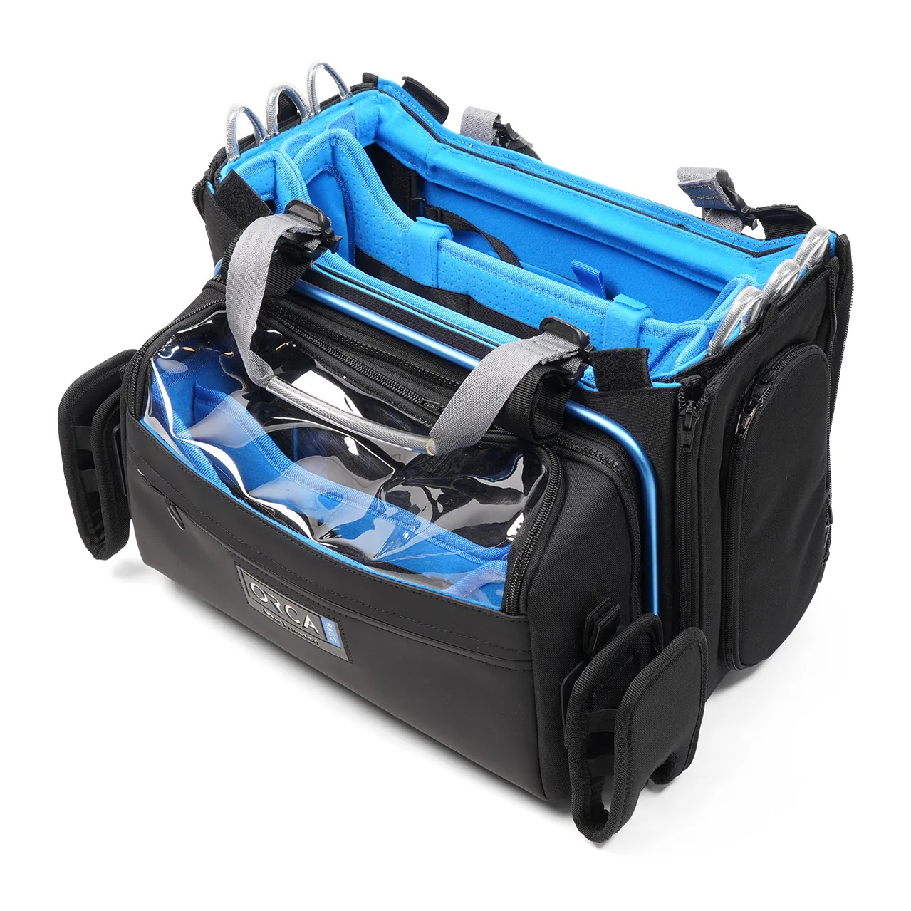 ORCA OR-332 Premium Audio Mixer Bag for Scorpio, 888, and 688: the bag closed, from the side.
