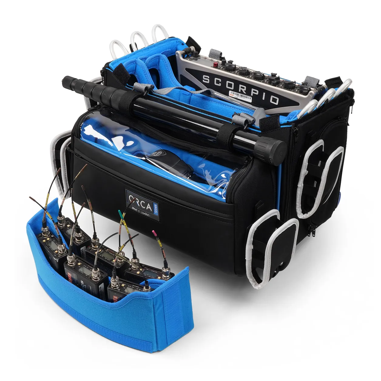 ORCA OR-334 Premium Audio Mixer Bag for Scorpio and Deva 24: the front pouch detached.