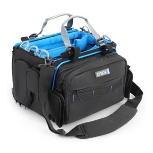 ORCA OR-34 Audio Mixer Bag with Four Detachable Wireless Pouches: the bag with its shoulder strap.