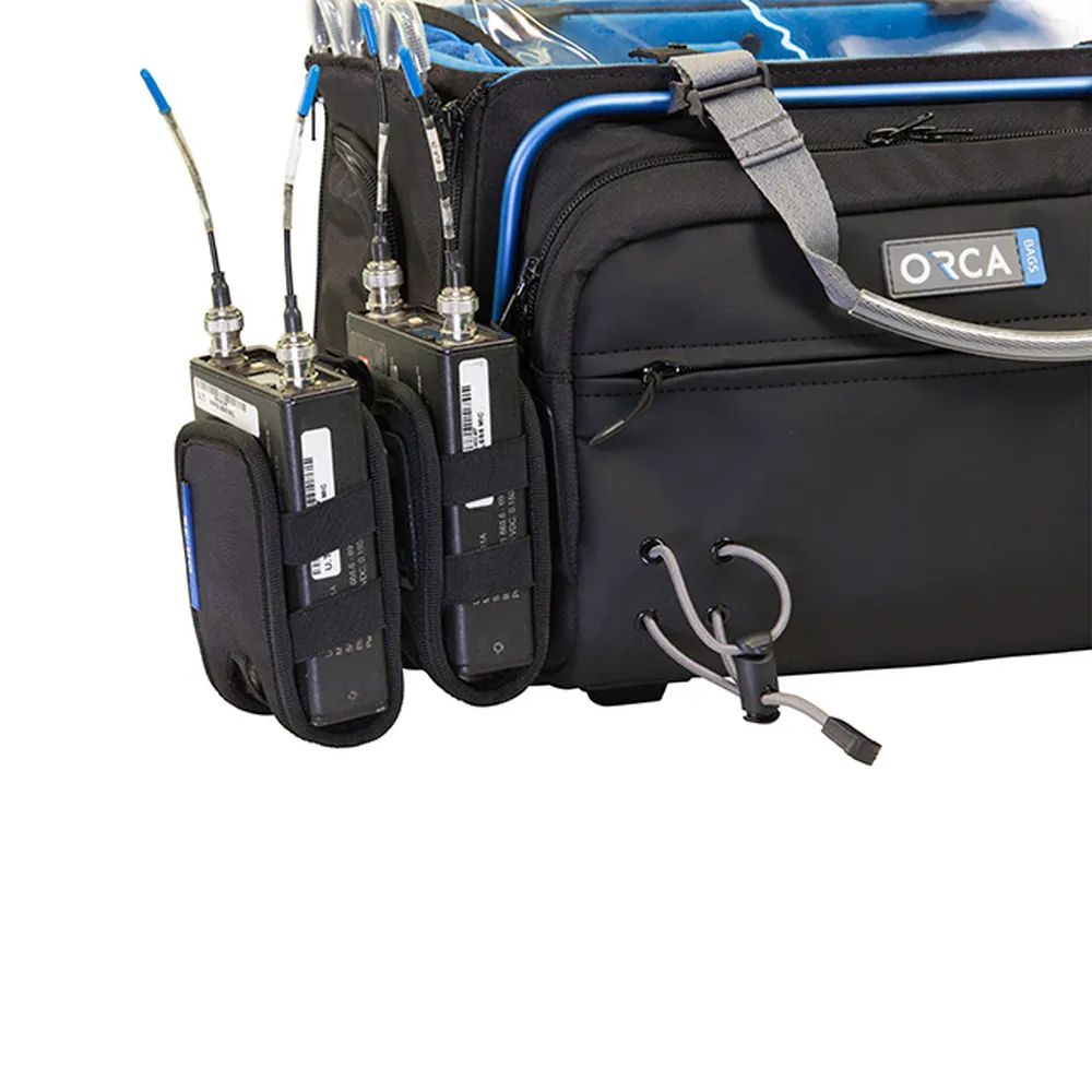 ORCA OR-39 Double Wireless Pouch: two receivers on a bag.