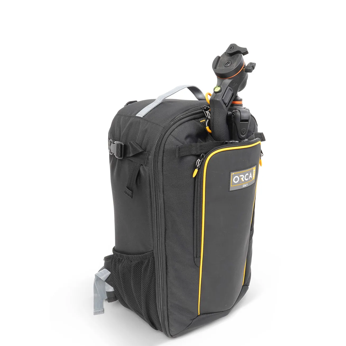 ORCA OR-535 Mirrorless Camera Backpack (Medium): a tripod on the front.