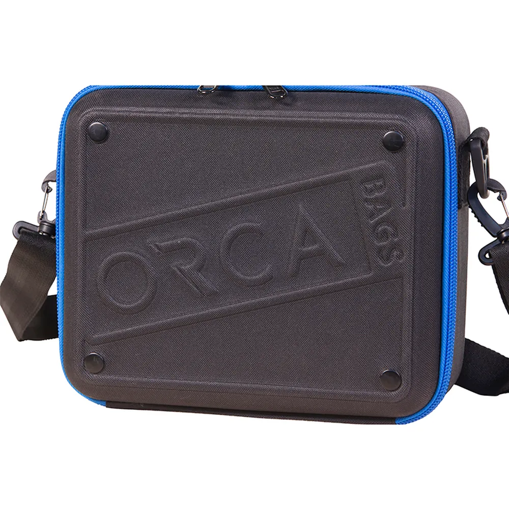 ORCA OR-67 Hard Shell Accessories Bag (Small): the case from the front corner.