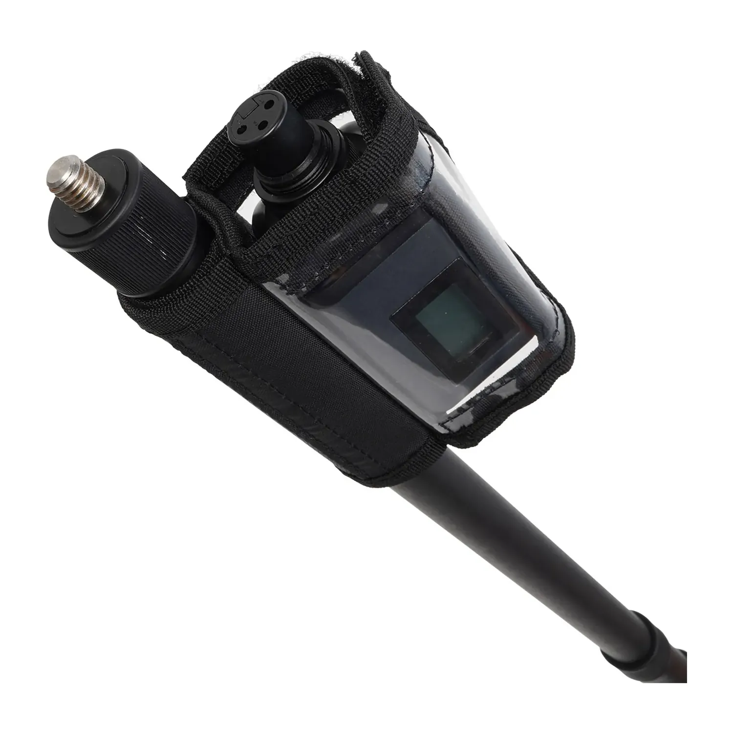 ORCA OR-78 Boom Pole Wireless Holder: the pouch on a boom pole with a transmitter.