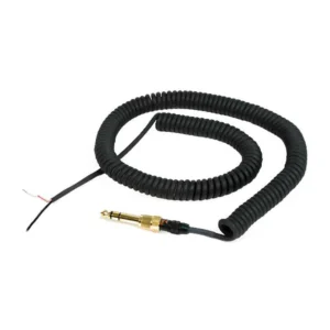 Remote Audio 7506CC Coiled Cable for 7506 Headphones: The coiled cable with its 3.5 mm plug and tinned leads.