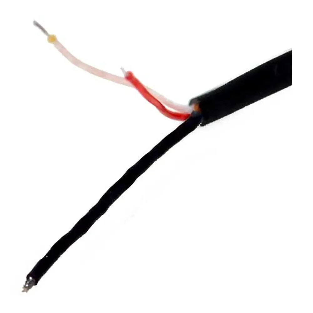 Remote Audio 7506CC Coiled Cable for 7506 Headphones: The tinned leads at the headphone end.
