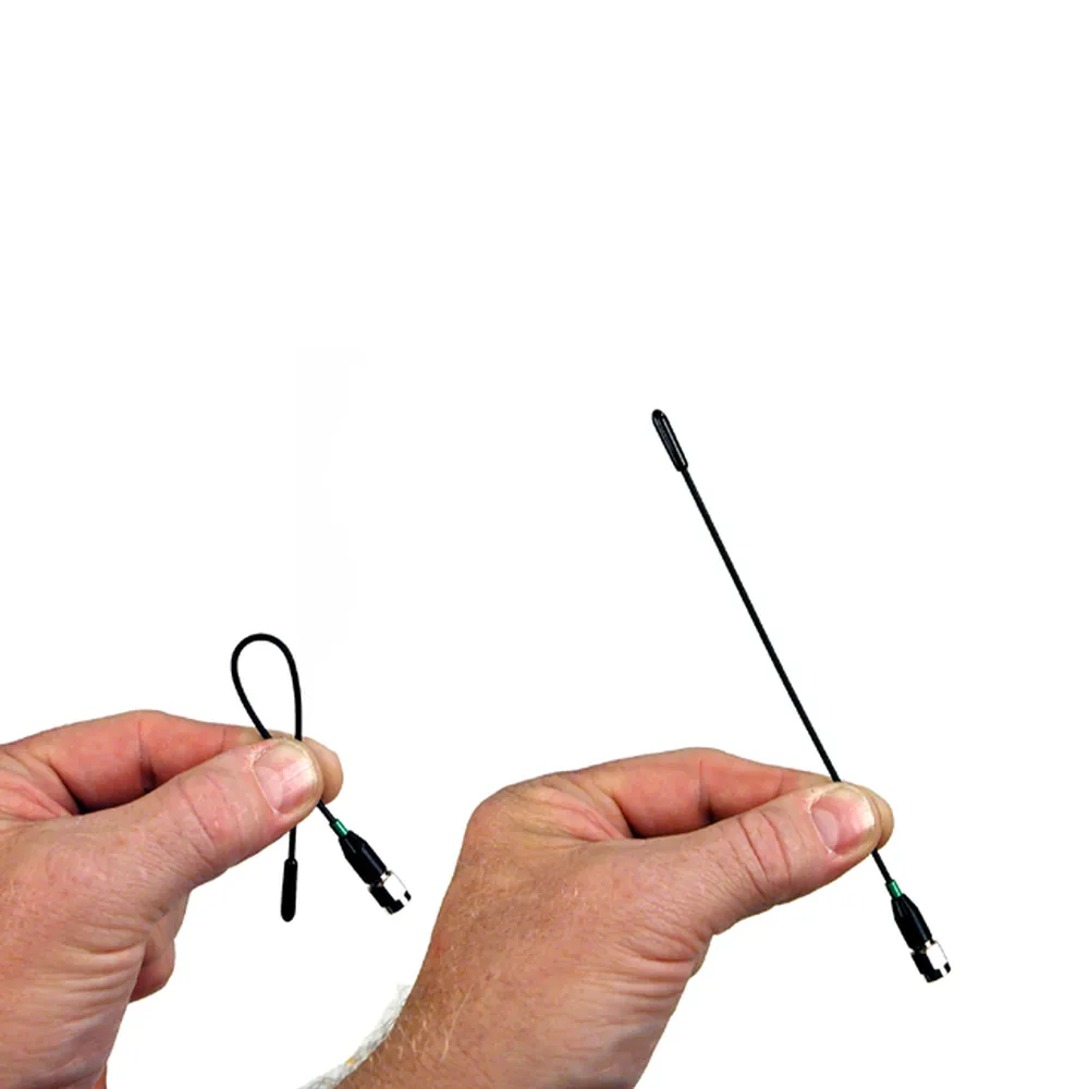 Remote Audio ANBNC Miracle Whip UHF Antenna Kit with BNC: The memory steel antenna bent and springing back straight.