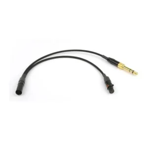 Remote Audio Headset Breakout Cables - Dynamic for 664 (BCSAD664): The breakout cable with its TA5M, TA3F, and the 1/4 in adapter on its headphone plug.