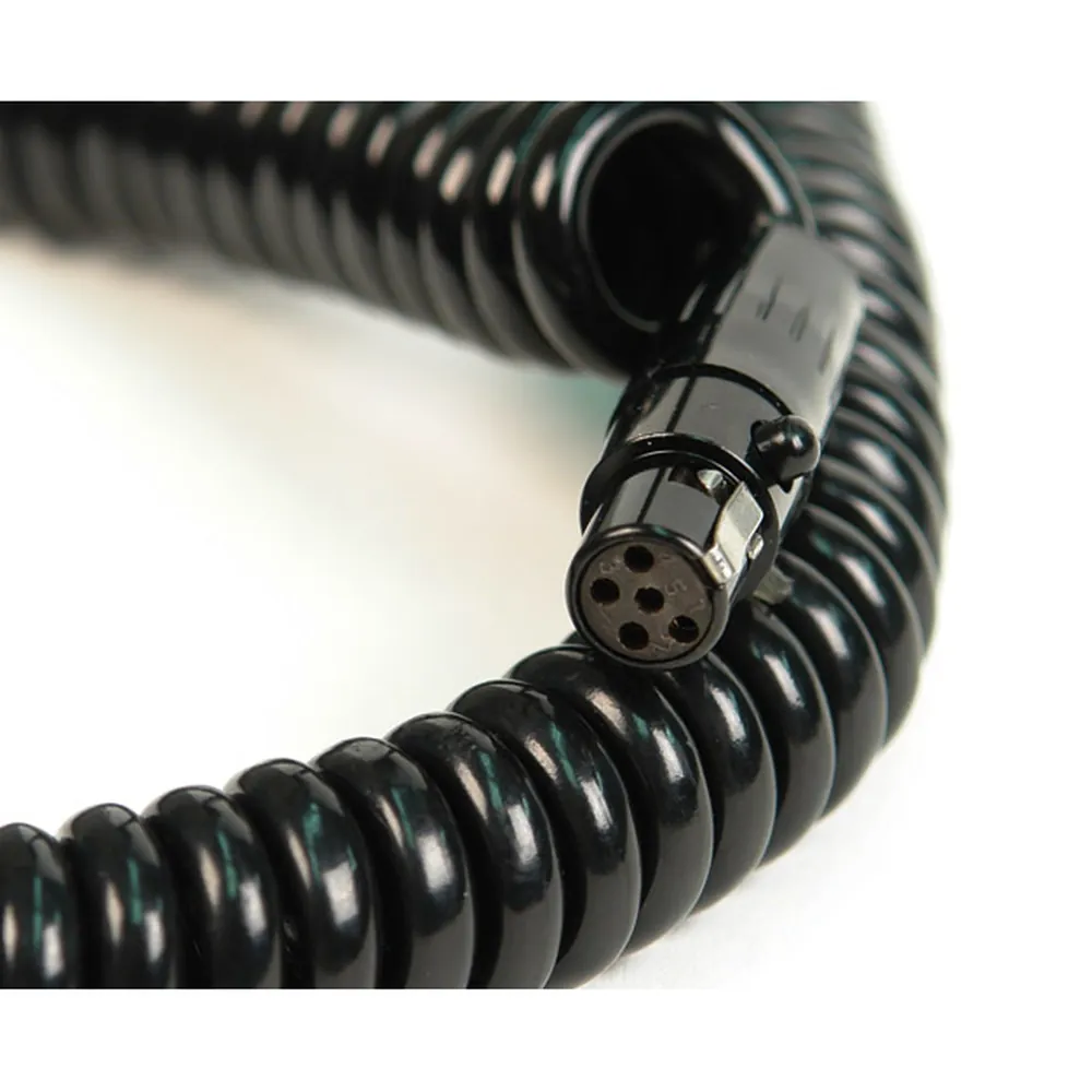 Remote Audio Modified MDR-7506 with Dynamic Talk-Back Mic: The TA5F on the coiled cable.