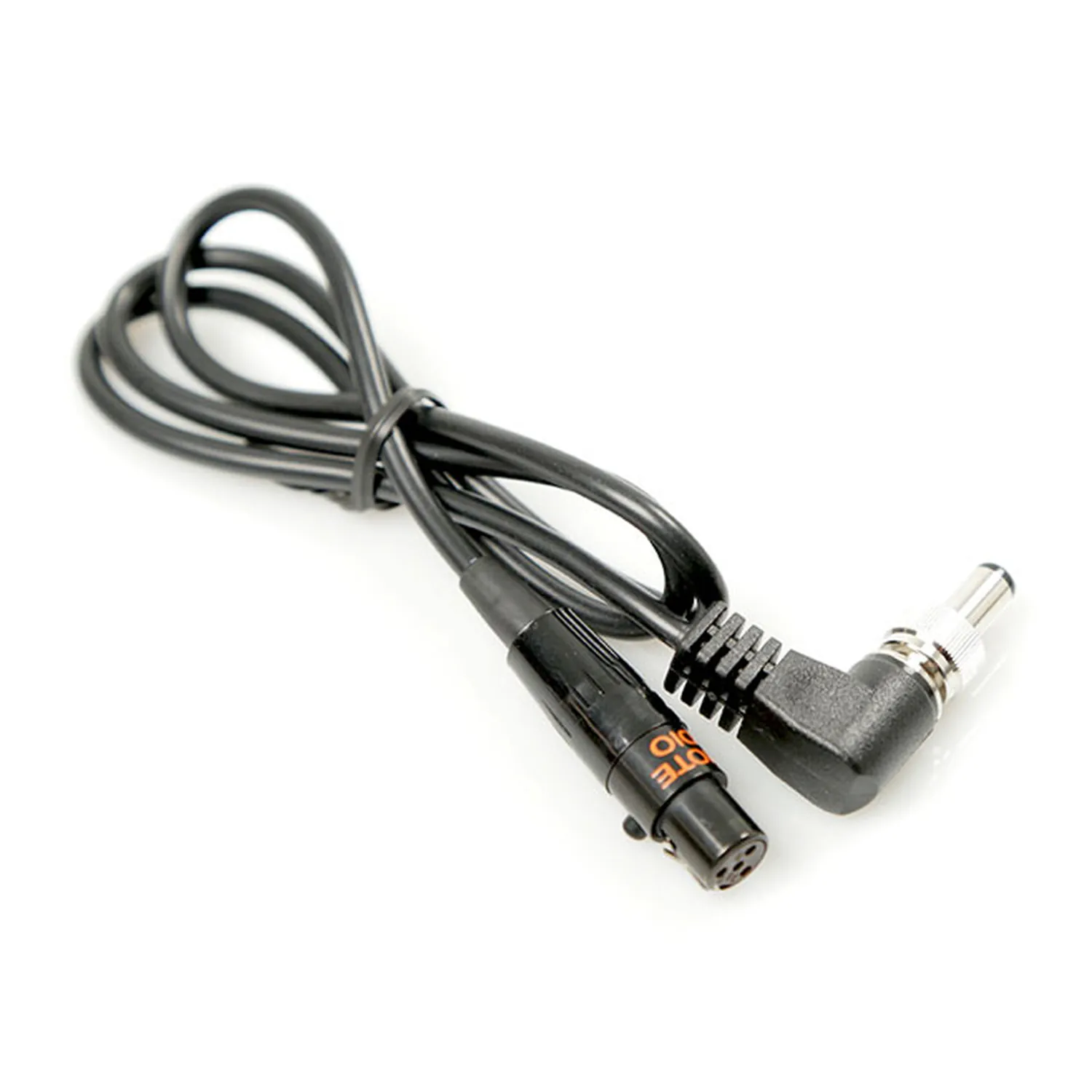 Remote Audio BDSCT4F BDS Output Cable to TA4F: The cable with its right-angle BDS plug and TA4F.