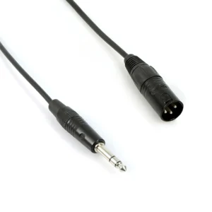 Remote Audio CA1/4X3M18 Balanced Adapter 1/4 in TRS to XLR3M: The 1/4 in TRS plug and XLR3M up close.