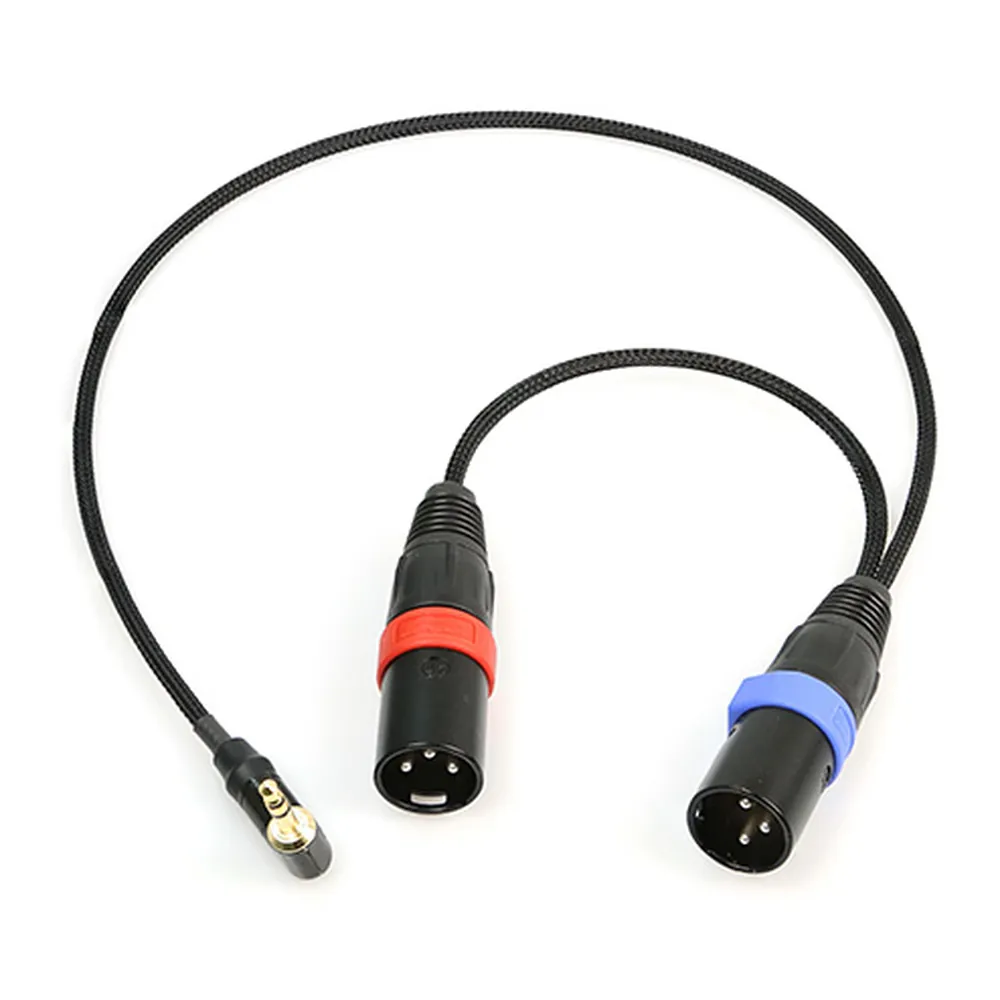 Remote Audio CA1/82X3MS Stereo Breakout Cable 3.5mm TRS to (2) XLR3M: The full 18 in cable with its two XLR3M pigtails.