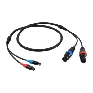 Remote Audio CA744INL 2-Channel Adapter Cable (2) XLR3F to (2) TA3F: The cable with its two XLR3F and two TA3F connectors.
