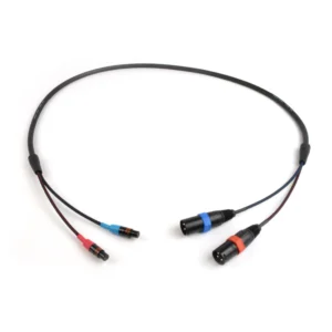 Remote Audio CA744XLRLO 2-Channel Adapter Cable (2) TA3F to (2) XLR3M: The two TA3F and two XLR3M with their color rings.