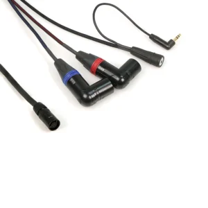 Remote Audio CABETACCOF5/55 ENG Breakaway Camera End for Sony F5/55: The camera end with its two right-angle XLR3M and 3.5 mm leads.