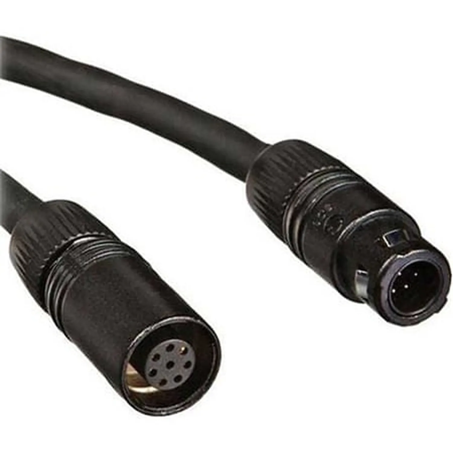 Remote Audio CABETATCEXT75 Breakaway Extension with Timecode (75 ft): The Neutricon female and male ends of the extension.