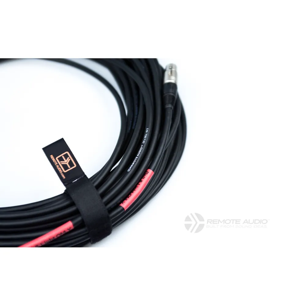 Remote Audio CABLX4PH100 Bell and Light Power Flex Cable (100 ft): The coil with its strap and red marker.