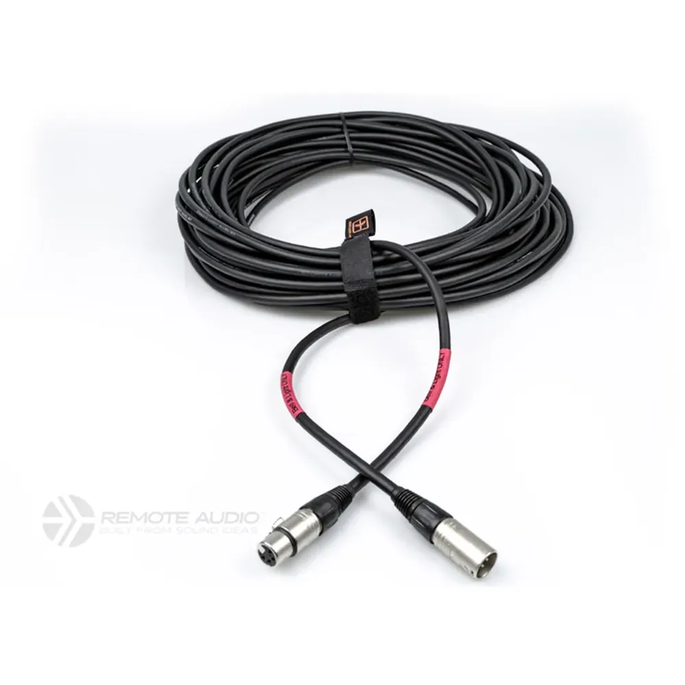 Remote Audio CABLX4PH100 Bell and Light Power Flex Cable (100 ft): The full coil with the connectors crossed in front.