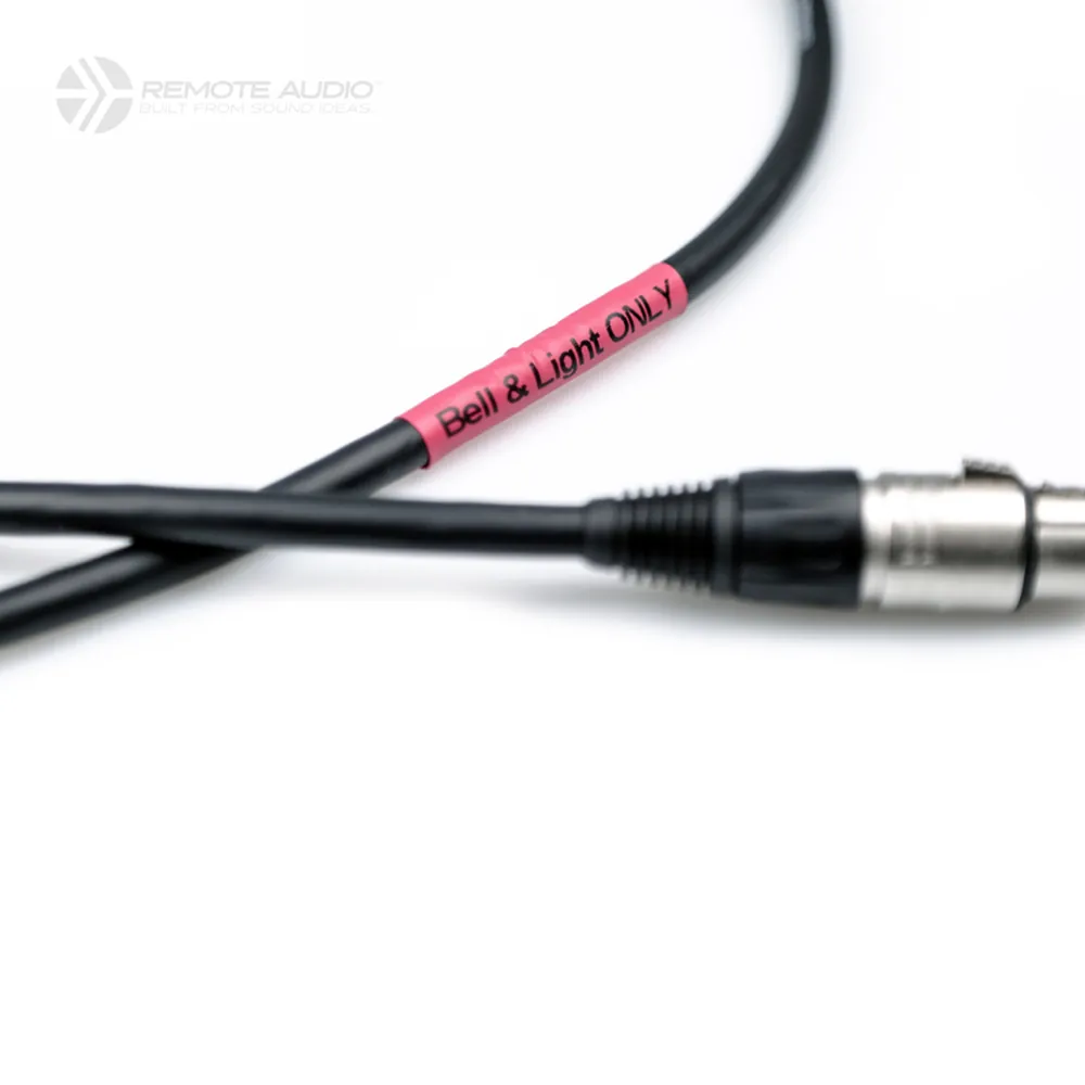 Remote Audio CABLX4PH100 Bell and Light Power Flex Cable (100 ft): The Bell and Light Only label by the XLR4F.