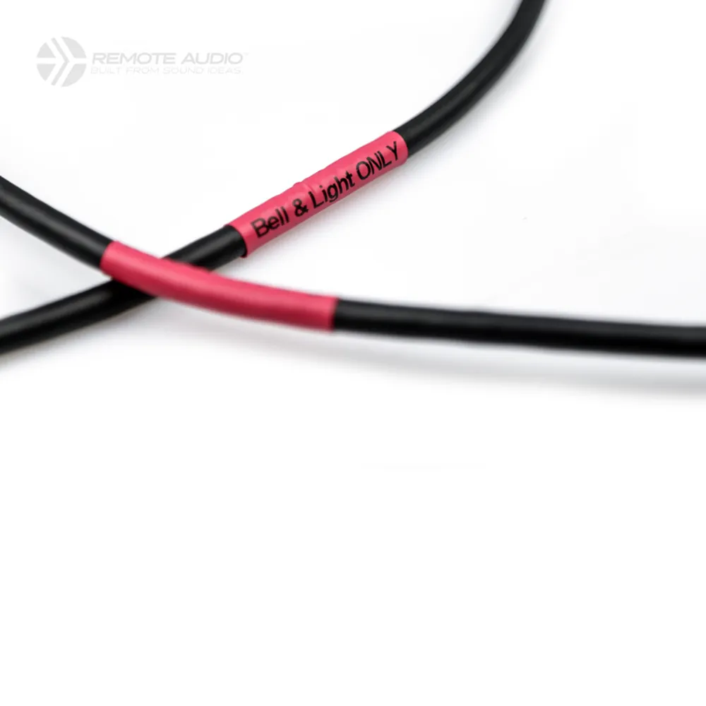 Remote Audio CABLX4PH100 Bell and Light Power Flex Cable (100 ft): The Bell and Light Only label up close.
