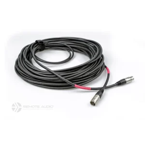 Remote Audio CABLX4PH50 Bell and Light Power Flex Cable (50 ft): The coiled black cable with both 4-pin XLR connectors.