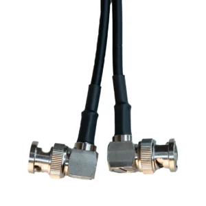 Remote Audio CABNCRA Timecode Jumper Cable: The two right-angle BNC plugs up close.