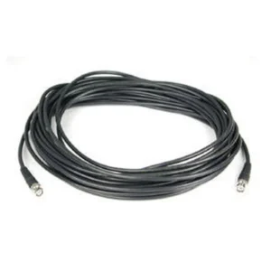 Remote Audio CABNCVID100 BNC Video Cable Canare LV-61S (100 ft): A coiled black BNC video cable with BNC plugs at both ends.
