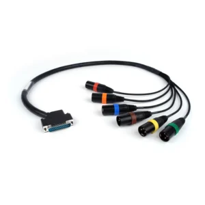 Remote Audio CADEVO4/5UP 6-Channel Breakout for Zaxcom Deva: The breakout with its DB25 and six XLR3M.