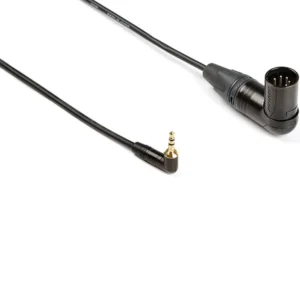 Remote Audio CAHDXIFBR Unbalanced Adapter Cable for ARRI Alexa: The cable with its right-angle 3.5mm plug and XLR5M.