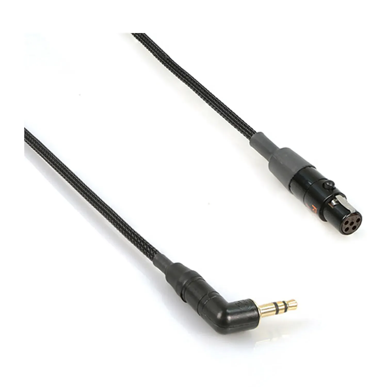 Remote Audio CALEC1/8T5FS Unbalanced Adapter for Lectrosonics: The right-angle 3.5 mm TRS plug and the TA5F connector.