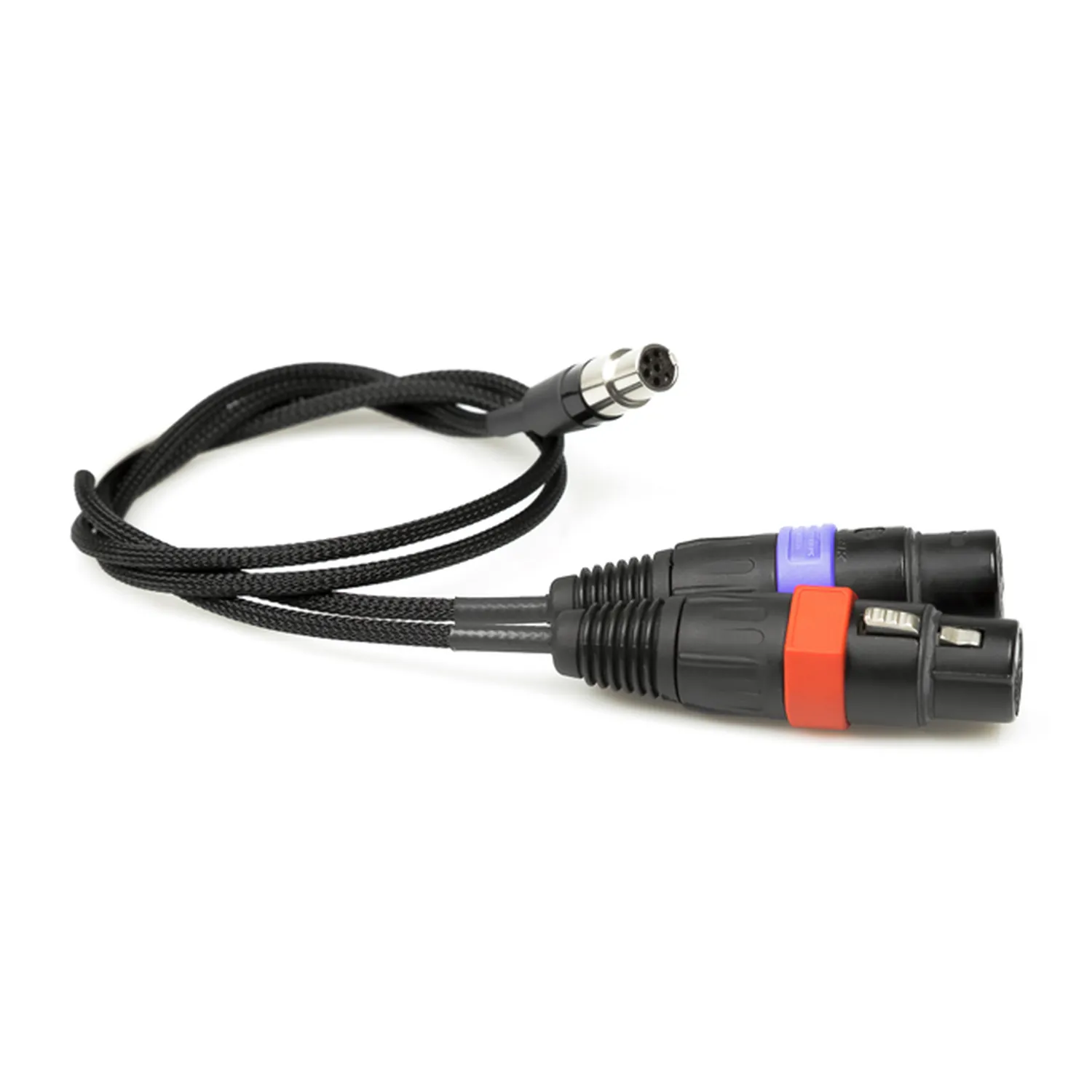 Remote Audio CALECX3FYT6F Breakout Cable for Lectrosonics DCHT: The breakout with its XLR3F leads and TA6F.