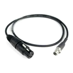 Remote Audio CALECXL3/5M24 Unbalanced Mic Level Adapter XLR3F to TA5F: The cable with its XLR3F and TA5F.