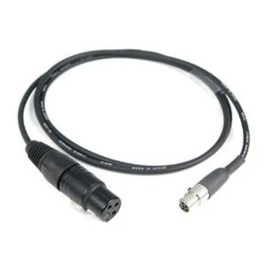 Remote Audio CALECXL3/5M48 Unbalanced Mic Level Adapter XLR3F to TA5F: The cable with its XLR3F and TA5F.