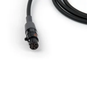 Remote Audio CALECXM Unbalanced Mic Level Adapter XLR3F to TA5F (4 ft): The TA5F up close.