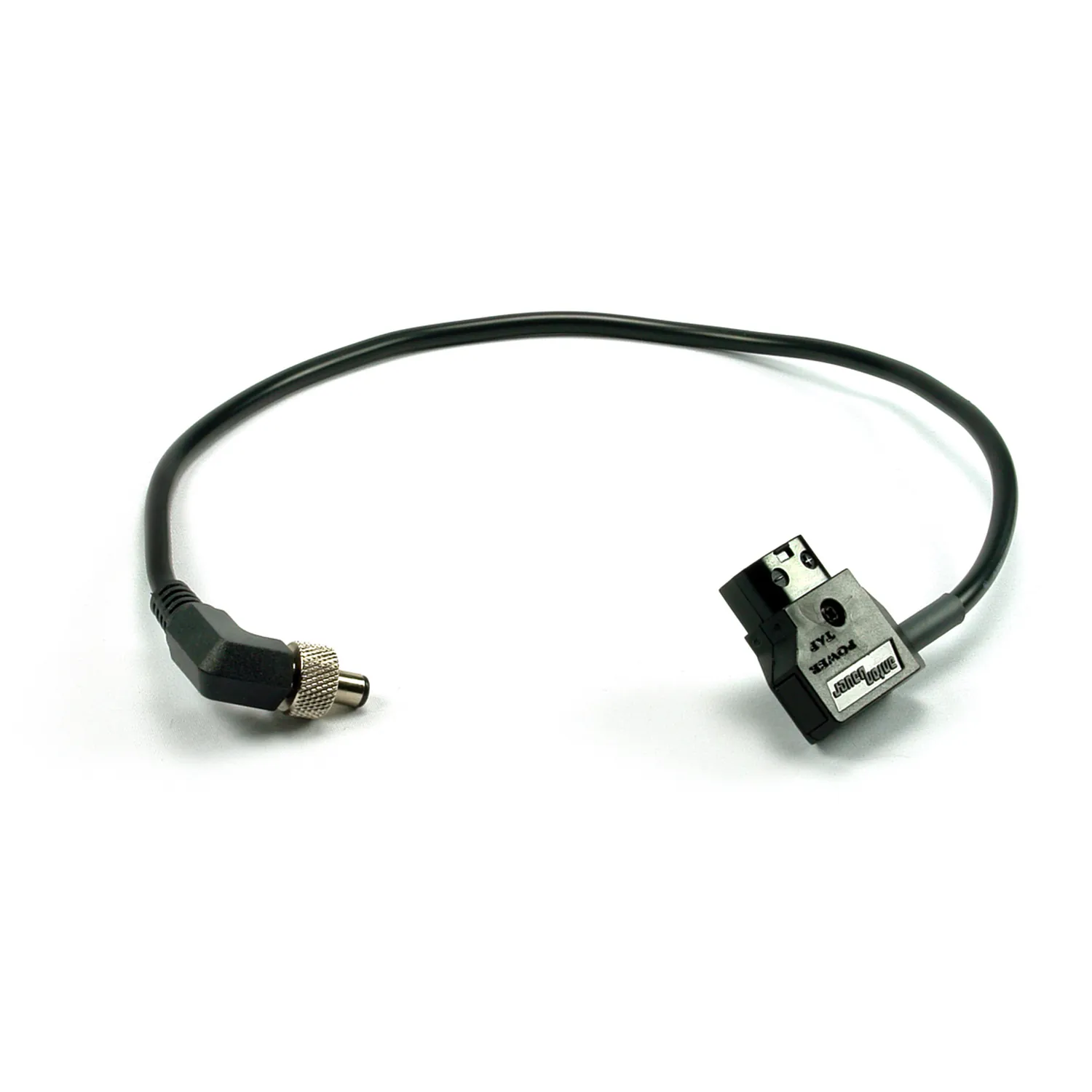 Remote Audio CALEPWRBLOCKTAP D-Tap to Lectrosonics LZR Power Cable: The cable with its D-Tap plug and locking coaxial plug.