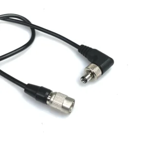 Remote Audio CALEPWRBSLOCK Hirose to Lectrosonics LZR Power Cable: The cable with its 4-pin Hirose and locking coaxial plug.