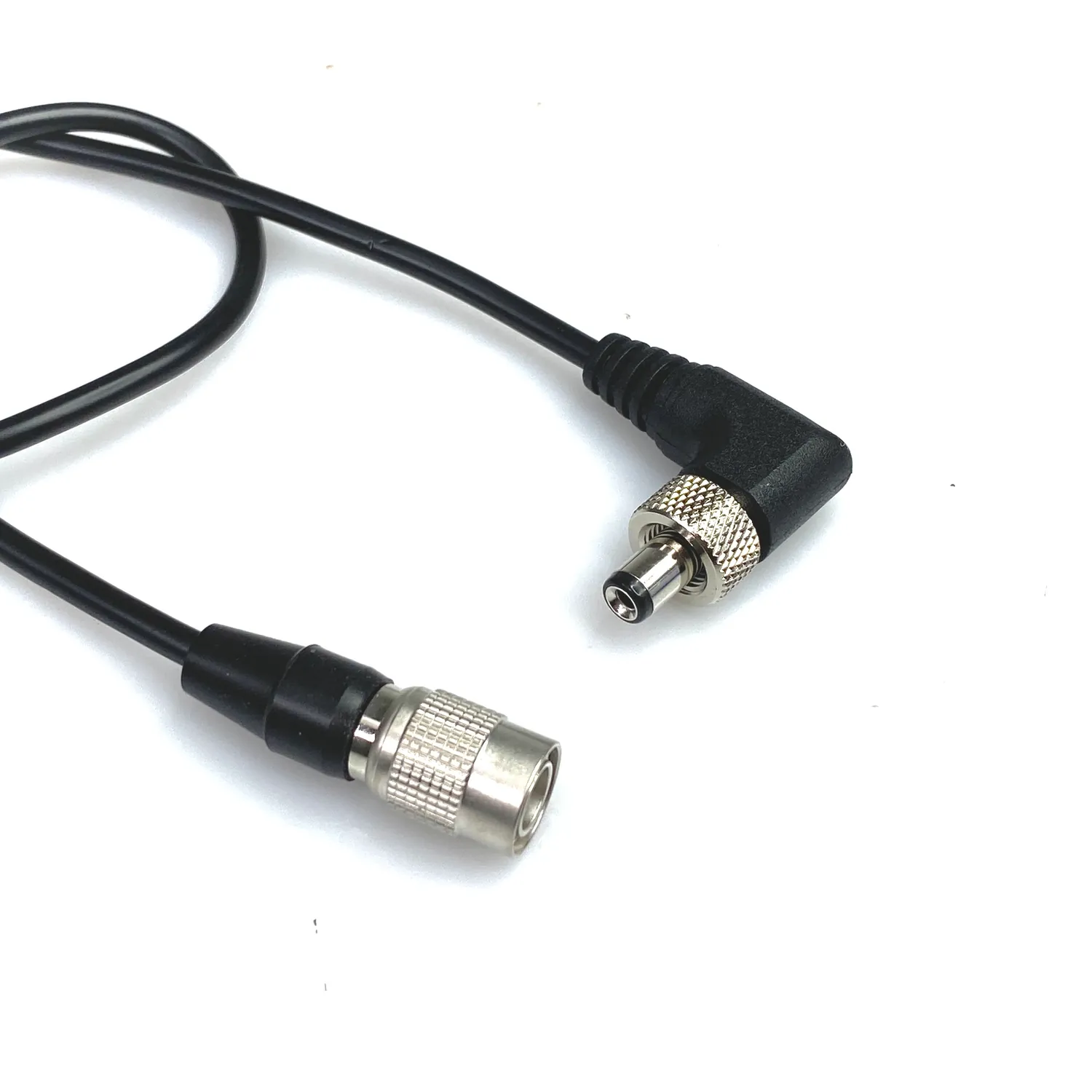 Remote Audio CALEPWRBSLOCK Hirose to Lectrosonics LZR Power Cable: The cable with its 4-pin Hirose and locking coaxial plug.