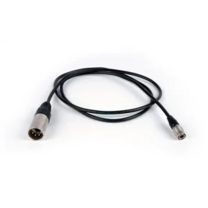 Remote Audio CAPWRHIRWSD DC Power Cable XLR4M to 4-Pin Hirose M: The cable with its XLR4M and 4-pin Hirose plug.