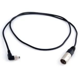 Remote Audio CAPWRLECVRM DC Power Cable for Lectrosonics LZR Devices: The cable with its XLR4M and right-angle locking S760K plug.