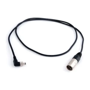 Remote Audio CAPWRLECVRM DC Power Cable for Lectrosonics LZR Devices: The cable with its XLR4M and right-angle locking S760K plug.