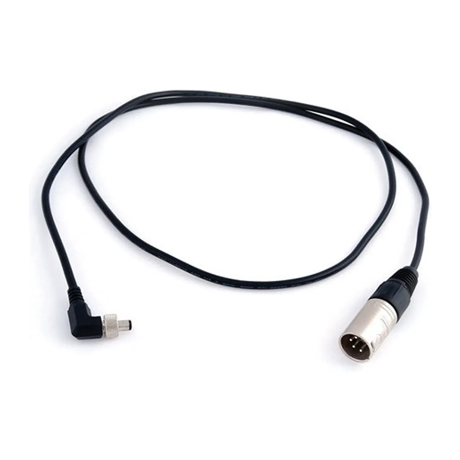 Remote Audio CAPWRLECVRM DC Power Cable for Lectrosonics LZR Devices: The cable with its XLR4M and right-angle locking S760K plug.